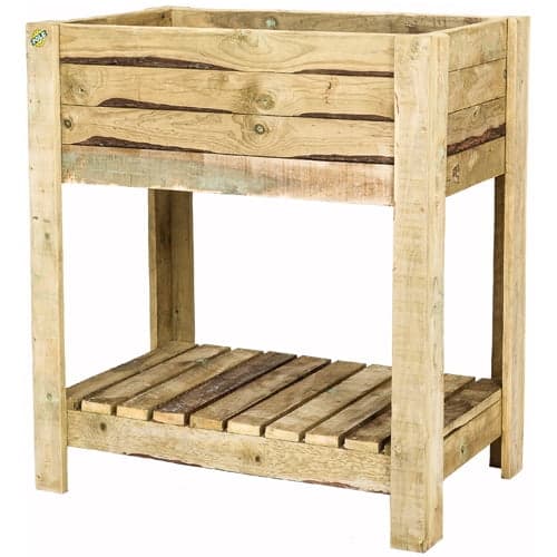Tan-E Standing Planter with Shelf