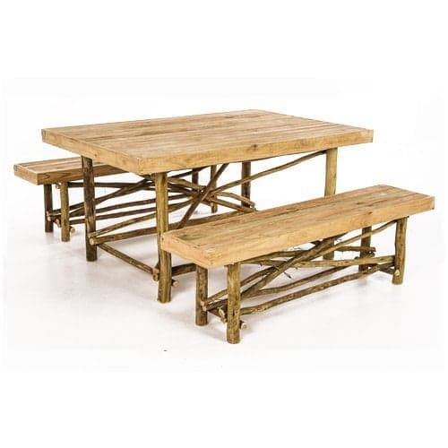 Rustic Table and Bench set