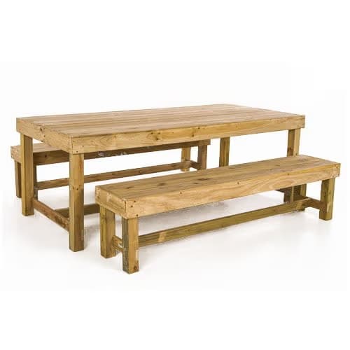 Compact Table and Bench Set