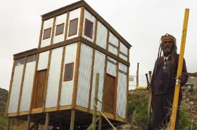 house with wooden structure