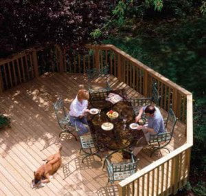 eco-friendly wooden deck